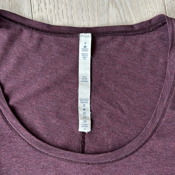 Lululemon burgundy top - Picture 5 of 6